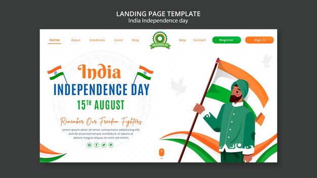 India independence day landing page