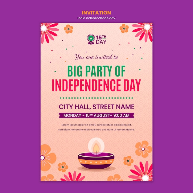 India Independence Day Poster Design Template – Free PSD Download