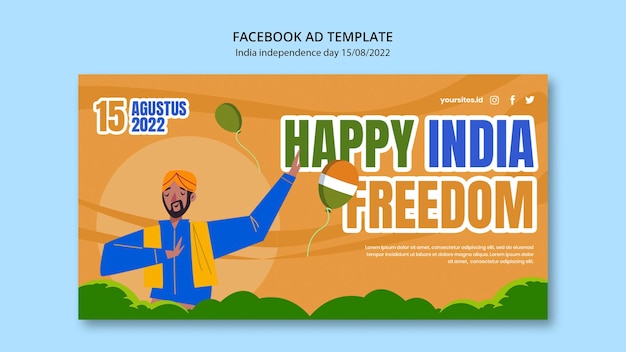 дизайн шаблона день независимости индии