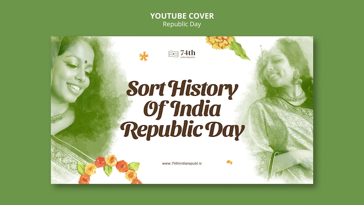 मुफ़्त PSD india republic day celebration youtube cover template