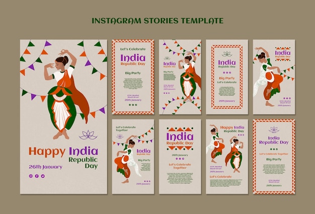 Free PSD india republic day instagram stories