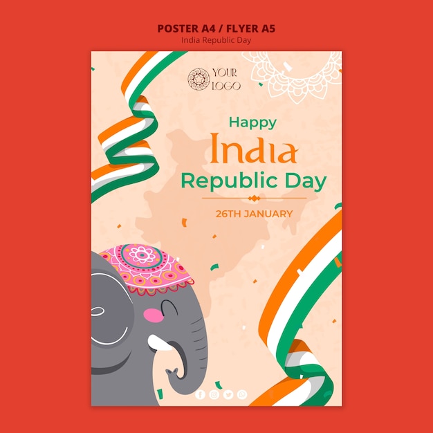 India republic day poster template