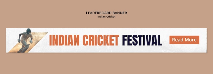 मुफ़्त PSD indian cricket festival banner