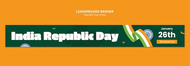मुफ़्त PSD indian republic day template design