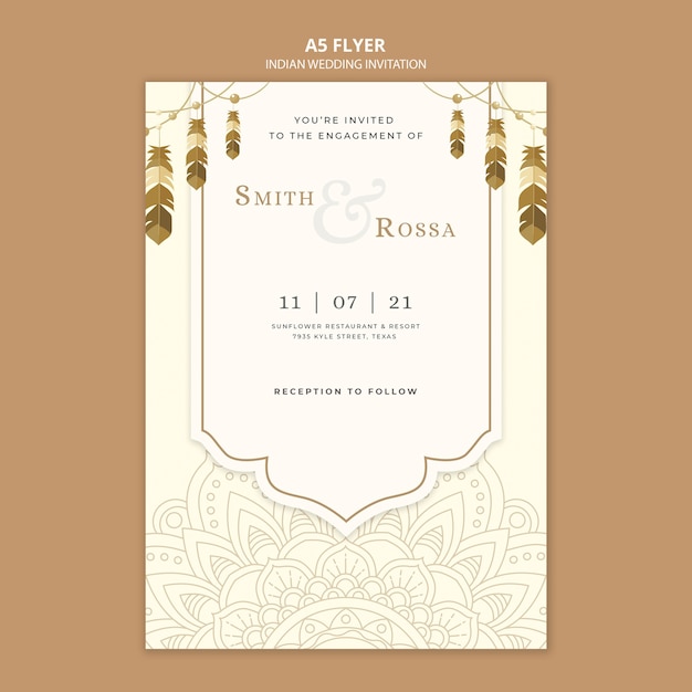 indian wedding invitation template