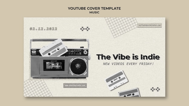 Free PSD indie music template design