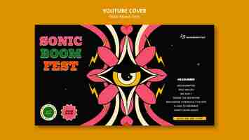 Free PSD indie music youtube cover template