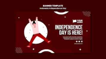 Free PSD indonesia independence day banner concept template