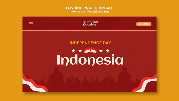 Шаблон целевой страницы дня независимости индонезии