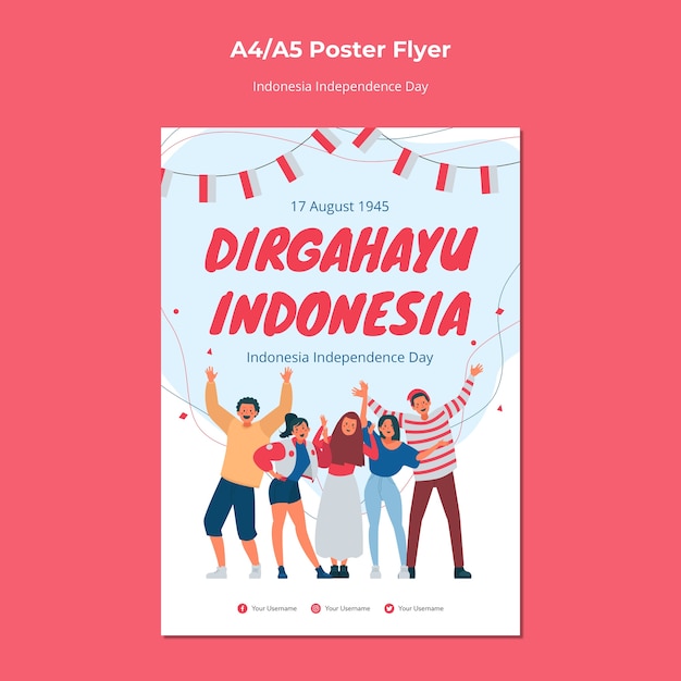 indonesia independence day poster