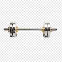 Free PSD industrial barbell isolated on transparent background