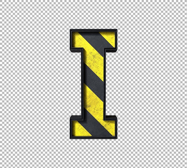 Industrial style 3d letters