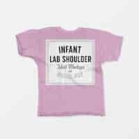 Free PSD infant lap shoulder t-shirt mockup