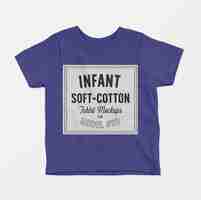 Free PSD infant soft cotton t-shirts mockup 03