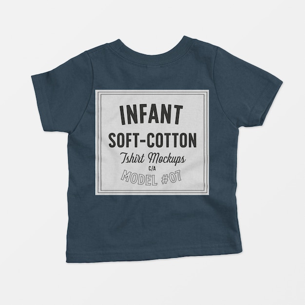 Младенческая мягкая хлопковая футболка макет