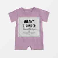 Free PSD infant t-romper onesie mockup