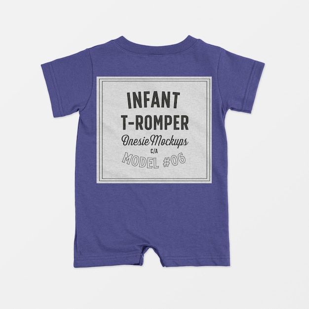 Infant t-romper onesie mockup