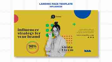 Free PSD influencer colorful banner template