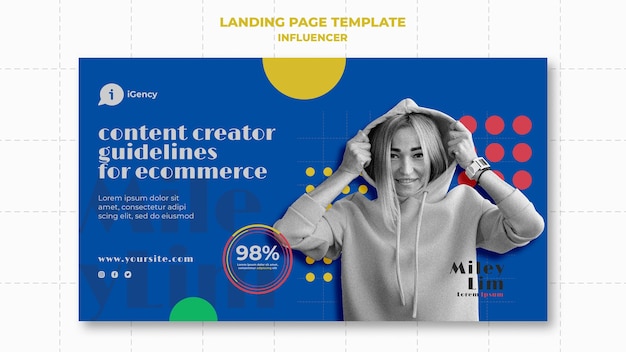 Influencer colorful banner template