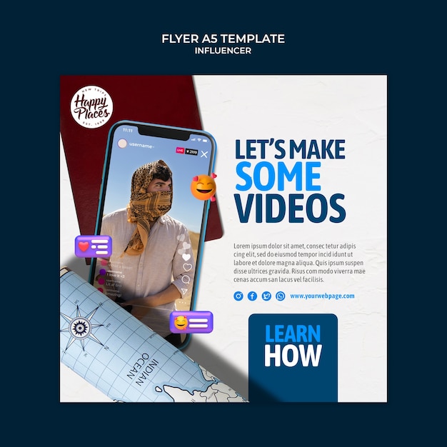 Influencer Concept Square Flyer – Free Download