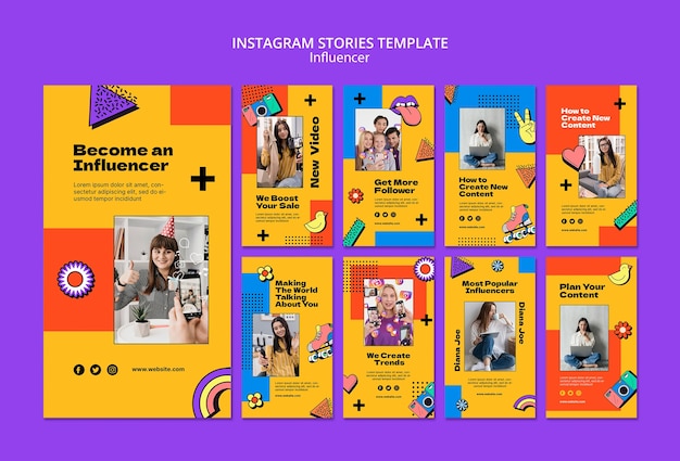 PSD gratuito influencer contenuti storie di instagram