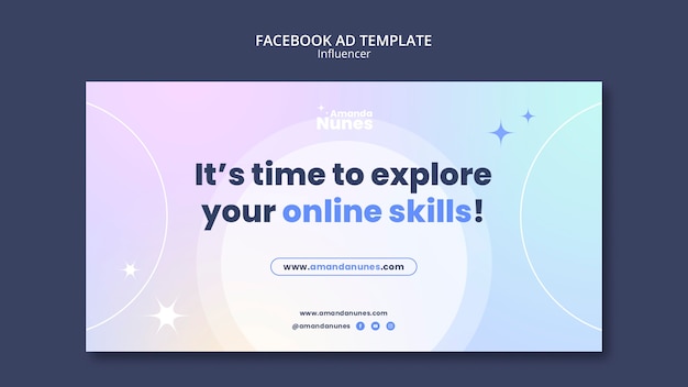 Influencer facebook ad design template