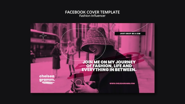 Influencer facebook cover template design