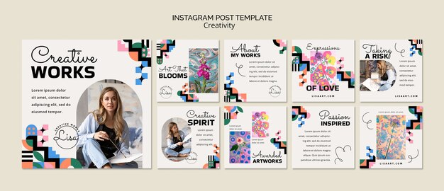Дизайн шаблона поста в instagram