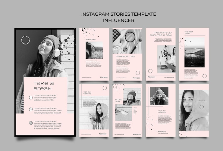 Free PSD influencer instagram stories