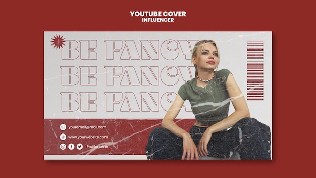 Free PSD influencer job youtube cover