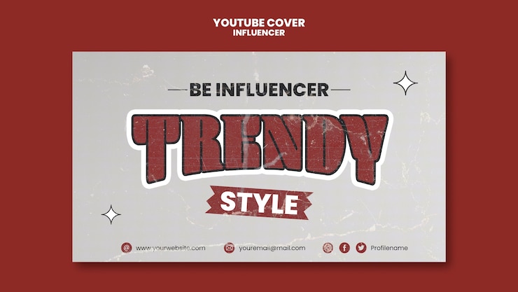 Free PSD influencer job youtube cover