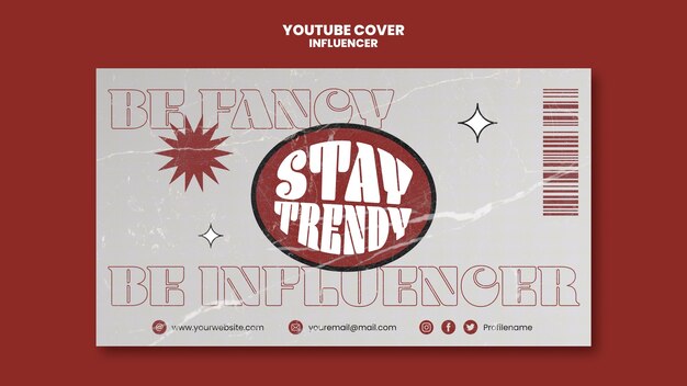 Free PSD influencer job youtube cover