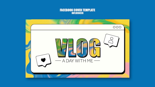 Influencer lifestyle facebook cover template