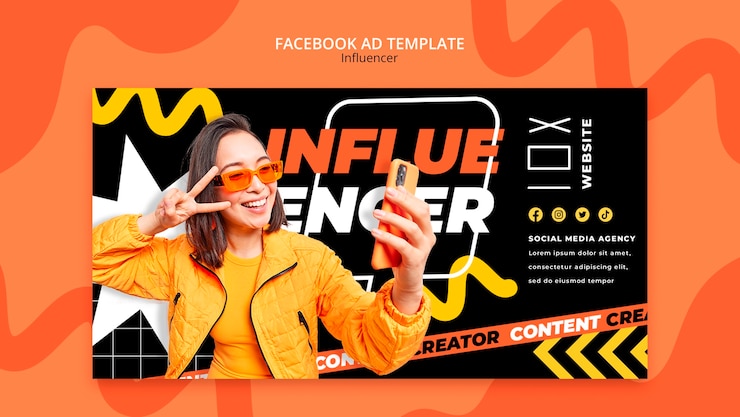 Free PSD influencer lifestyle facebook template