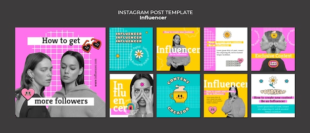 Post di instagram sullo stile di vita dell'influencer