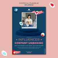 Free PSD influencer poster template