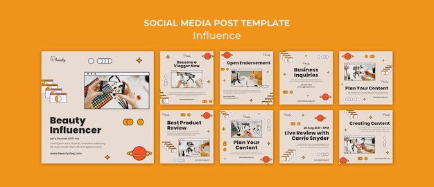 Free PSD influencer social media posts