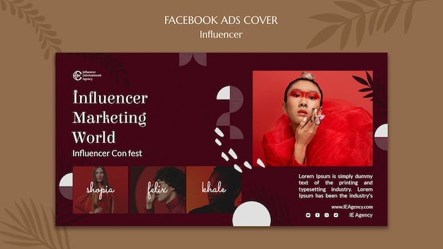 Influencer social media promo template