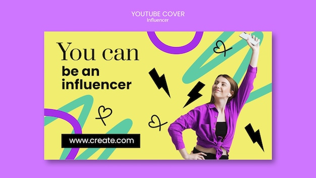 Free PSD influencer template design