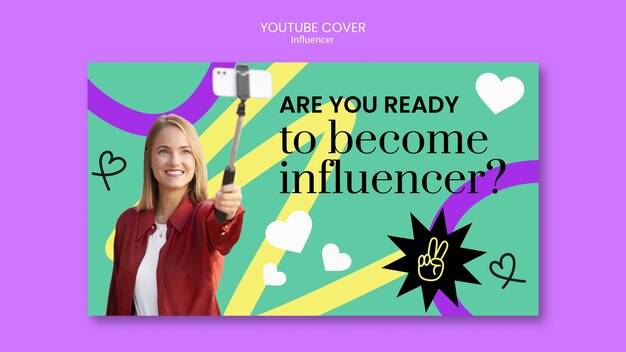 Free PSD influencer template design