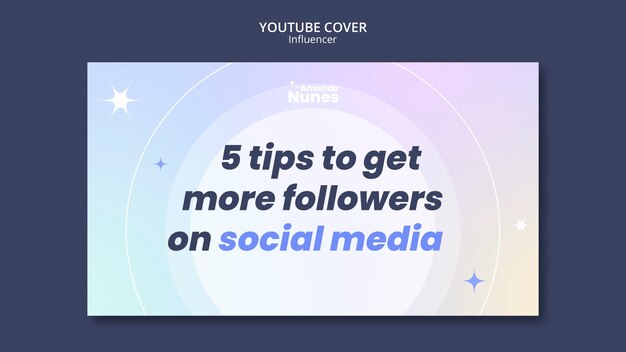 influencer youtube thumbnail design template