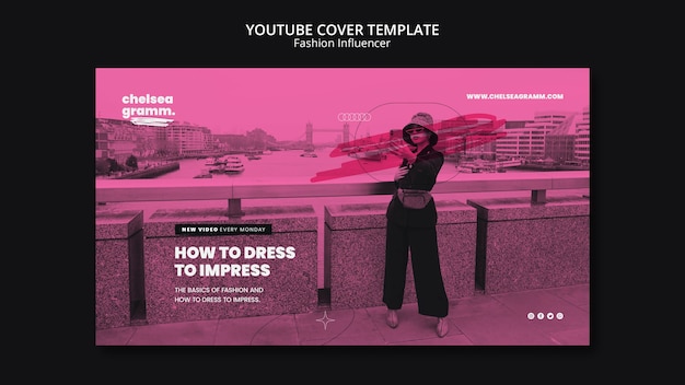 Free PSD influencer youtube thumbnail  template design