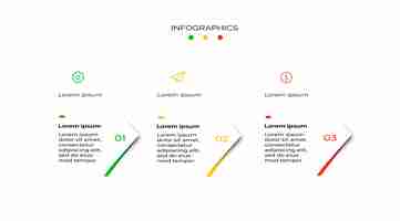 PSD gratuito design della freccia infografica con quattro passaggi