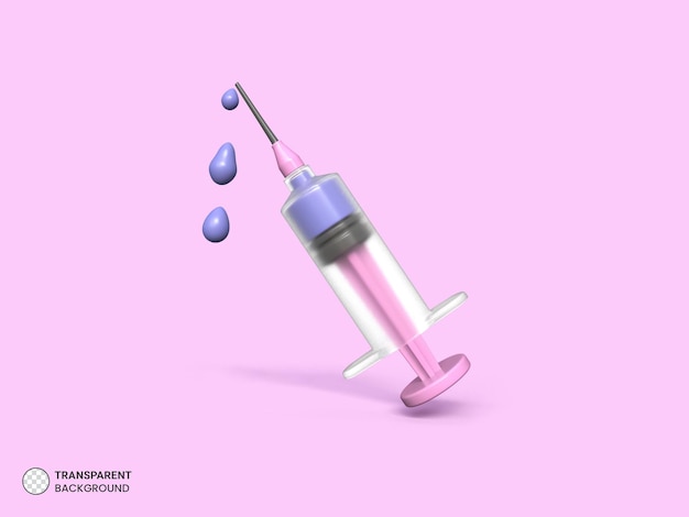 Free PSD injection icon isolated 3d render ilustration