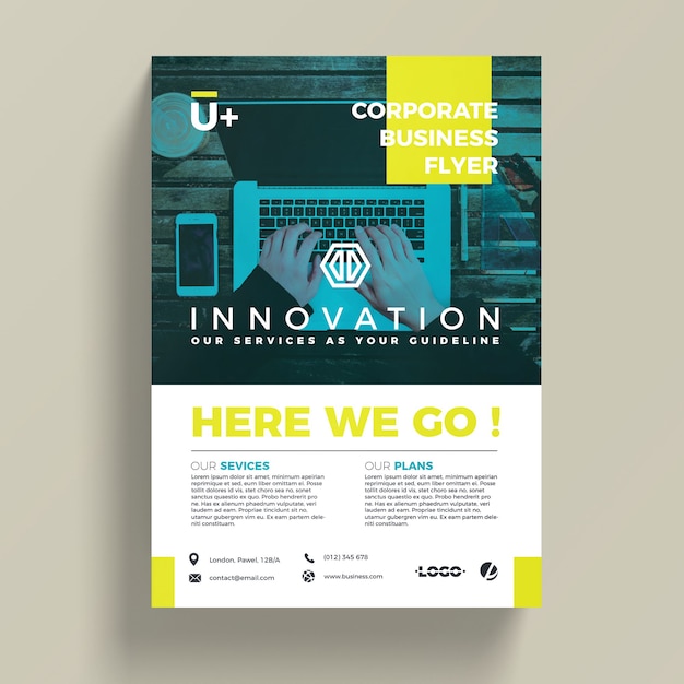 Free PSD innovative corporate business flyer template
