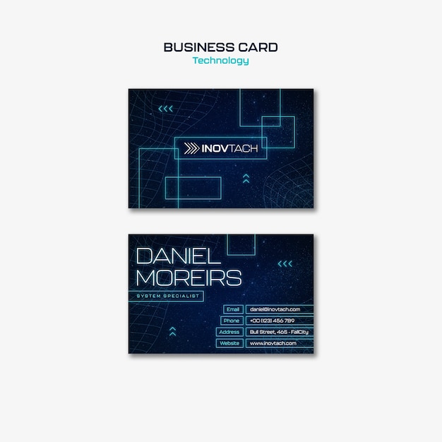 Innovative technology  business card template
