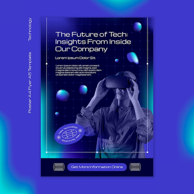 Free PSD innovative technology flyer template