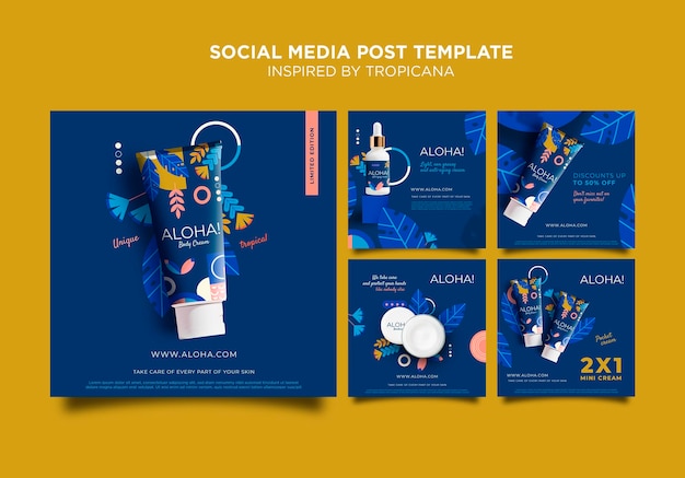 Free PSD inspired by tropicana social media post