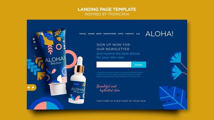 मुफ़्त PSD inspired by tropicana web template
