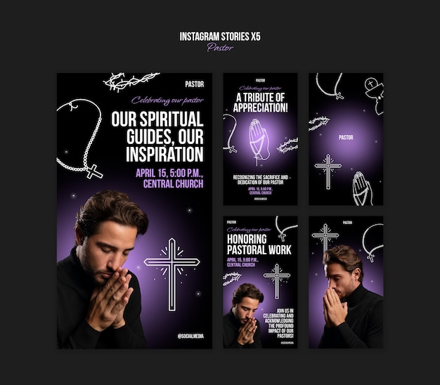 Free PSD inspiring pastor leadership template